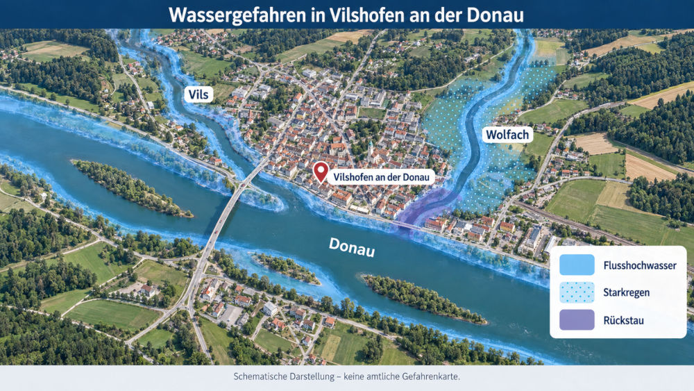 Wassergefahren in Vilshofen an der Donau